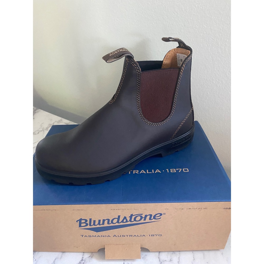 Blundstone 550 Classic Chelsea Boots Walnut Brown Leather Mens 9 Womens 11
